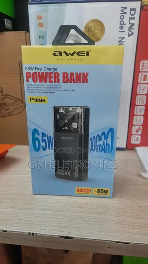 65W Fast Charge 30000mah Powerbank With Digital Display.