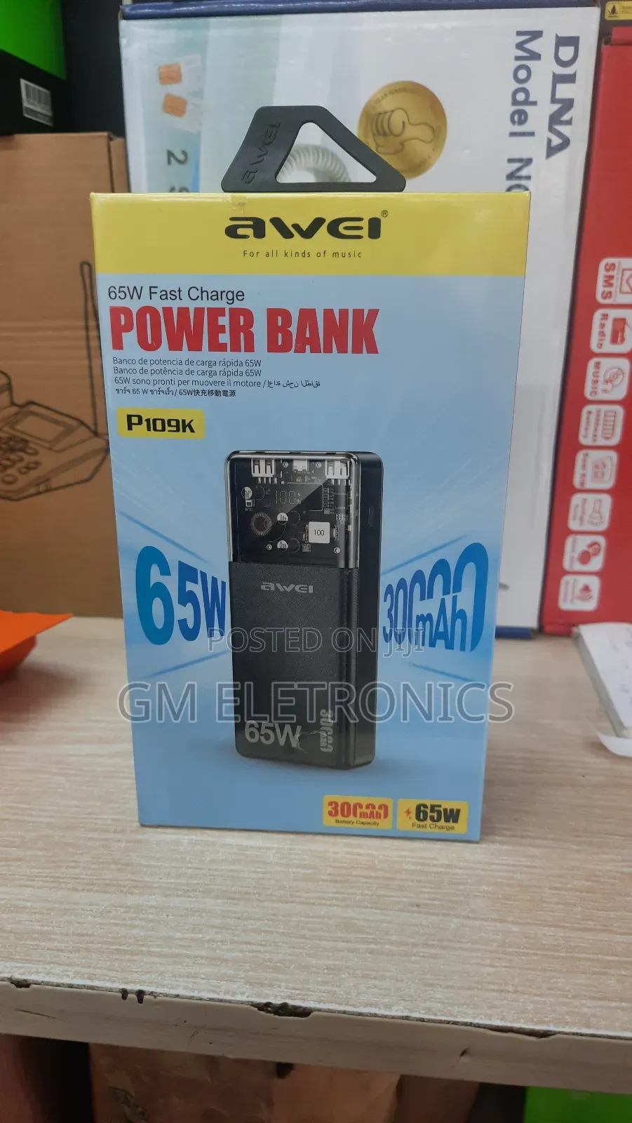 65W Fast Charge 30000mah Powerbank With Digital Display.