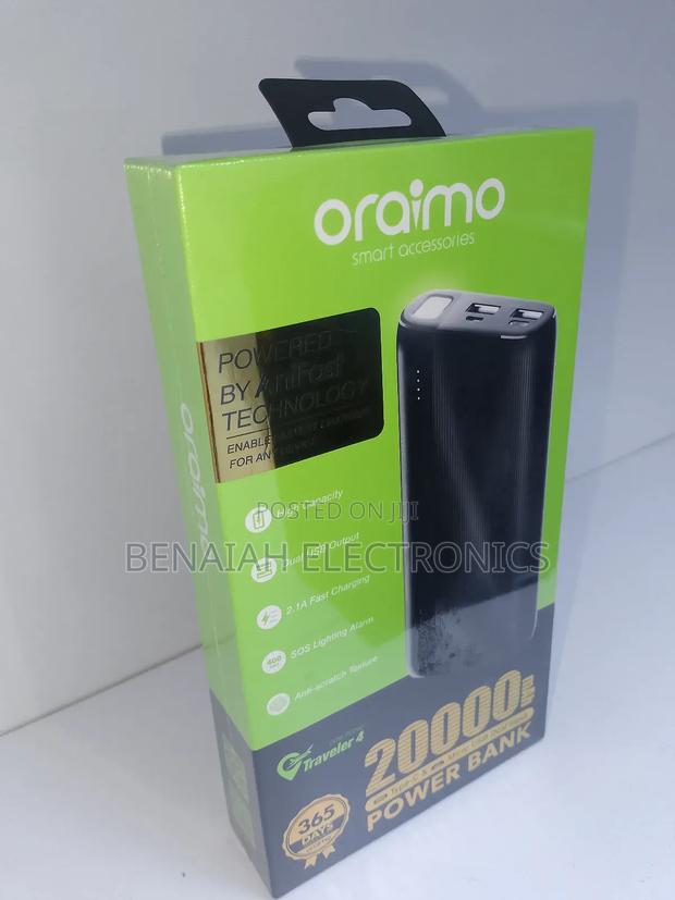 Oraimo Powerbank.20000 Mah.2.1A Fast Charging Powerbank
