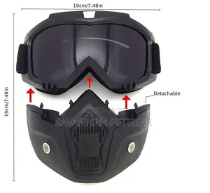 Goggles Mask 2 in 1 Set Motorcycle Paintball Trail Glasses