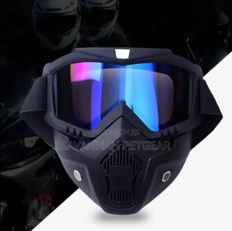 Goggles Mask 2 in 1 Set Motorcycle Paintball Trail Glasses