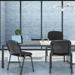 Office Chairs: Black Metal Frame Conference Room Chair