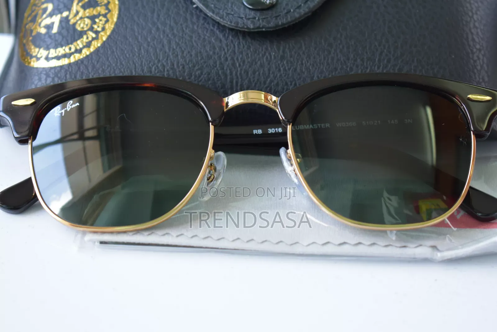 Raybans Clubmasters Turtle Frame on Gold Sunglasses
