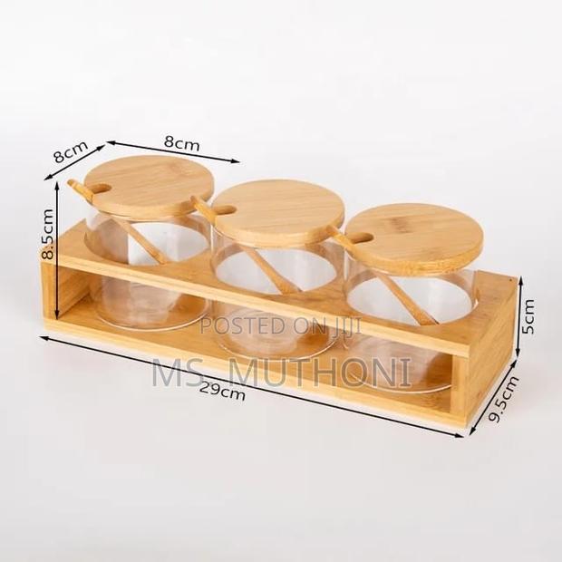 3pcs Canister Set With Bamboo Lid - main view
