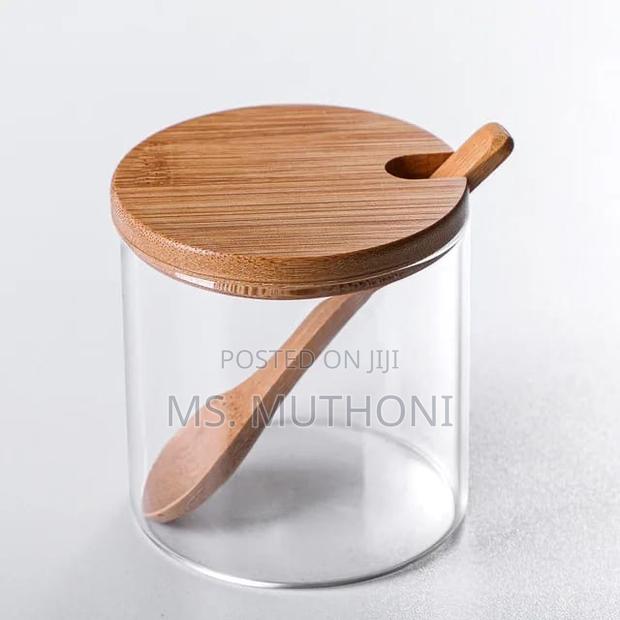 3pcs Canister Set With Bamboo Lid - thumbnail 4
