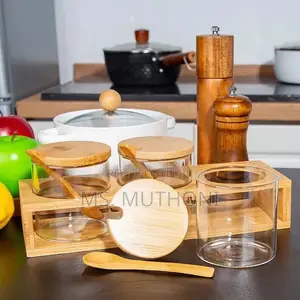 3pcs Canister Set With Bamboo Lid