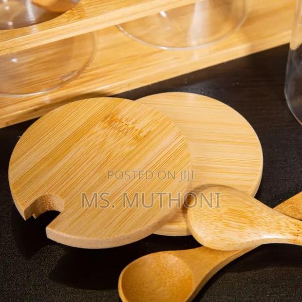 3pcs Canister Set With Bamboo Lid - thumbnail 5