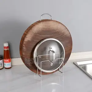 A Pair (2) Stainless Steel Counter Top Lid Holder.