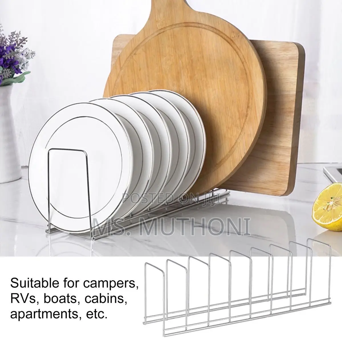 A Pair (2) Stainless Steel Counter Top Lid Holder.