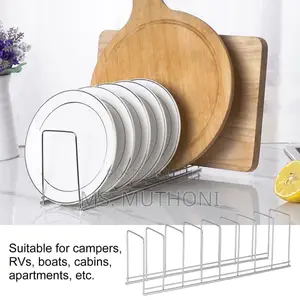 A Pair (2) Stainless Steel Counter Top Lid Holder.