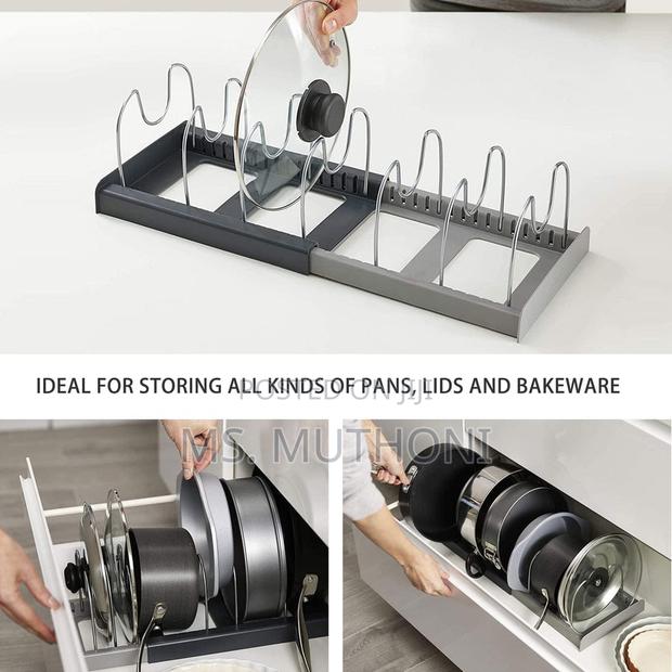 Retractable Pan/Lid Organizer. - thumbnail 4