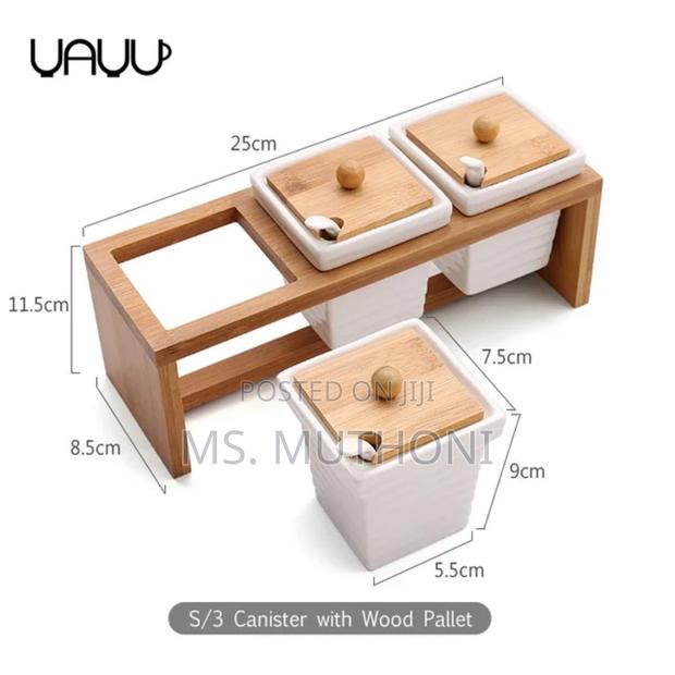 3pcs Ceramic Canister Set. - thumbnail 5