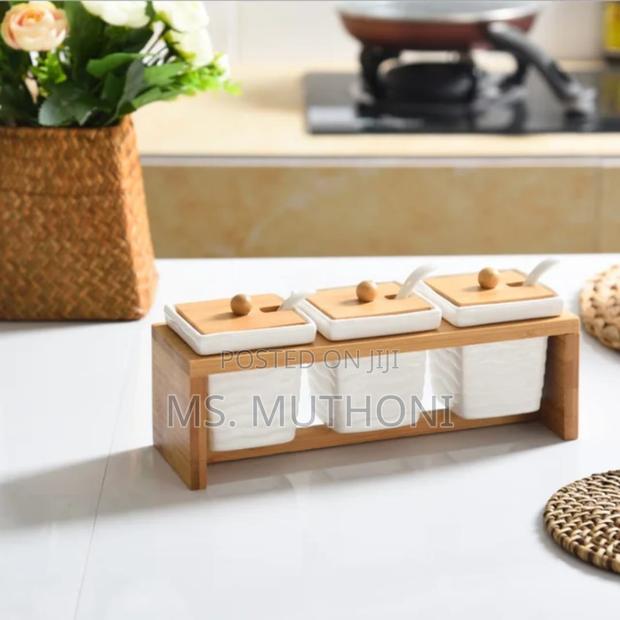 3pcs Ceramic Canister Set. - thumbnail 3