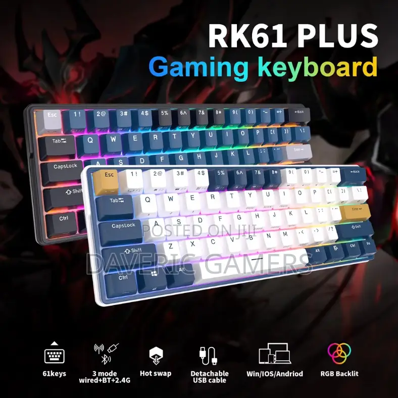 RK61 Plus 60% RGB Wireless Mechanical Keyboard
