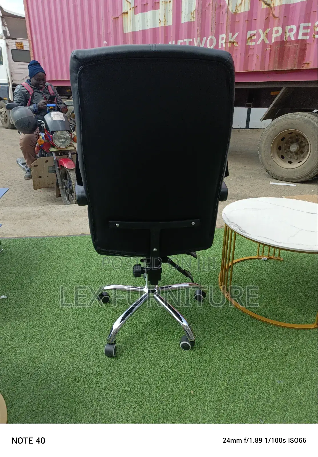 Black Leather Chair Office Chair