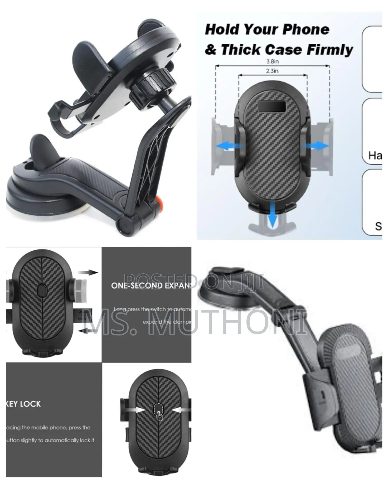 Strong Suction Mounted 360 Degree Rotating Car Phone Holder
