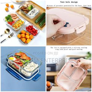 *3 Grid Microwave - Safe Partitioned Glass Lunch Box - thumbnail 2