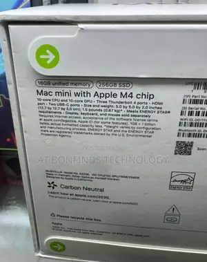 New Desktop Computer Apple Mac Mini M4 Pro 16GB Apple M4 SSD 256GB
