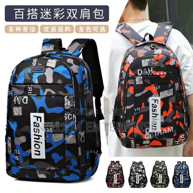 Trendy Camouflage Waterproof Backpack / School Bags - thumbnail 2