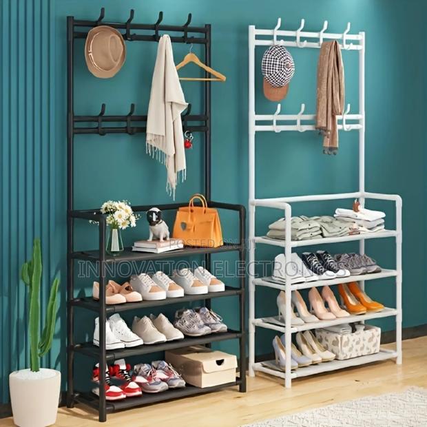 All-in-1 Shoe Rack/Coat Rack/Cap Scarf Bag Cloths Hanger