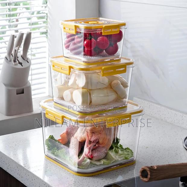 3pcs \ Set Stackable Multipurpose Food Storage Containers - thumbnail 4