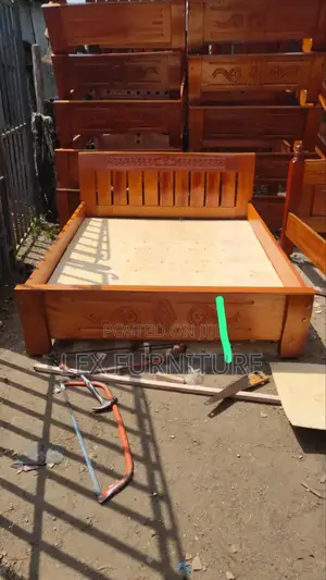 Brown Pure Mahogany Bed