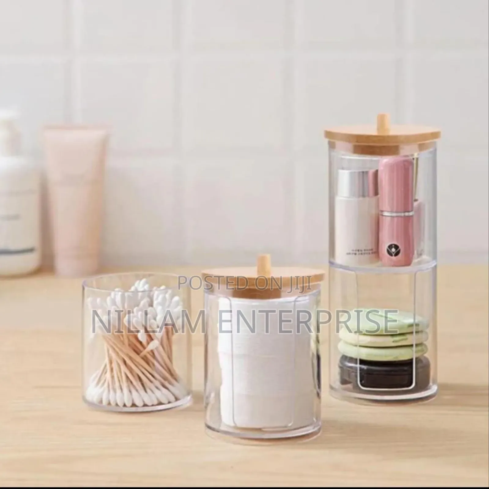 2pc Cotton Pad Holder Jars