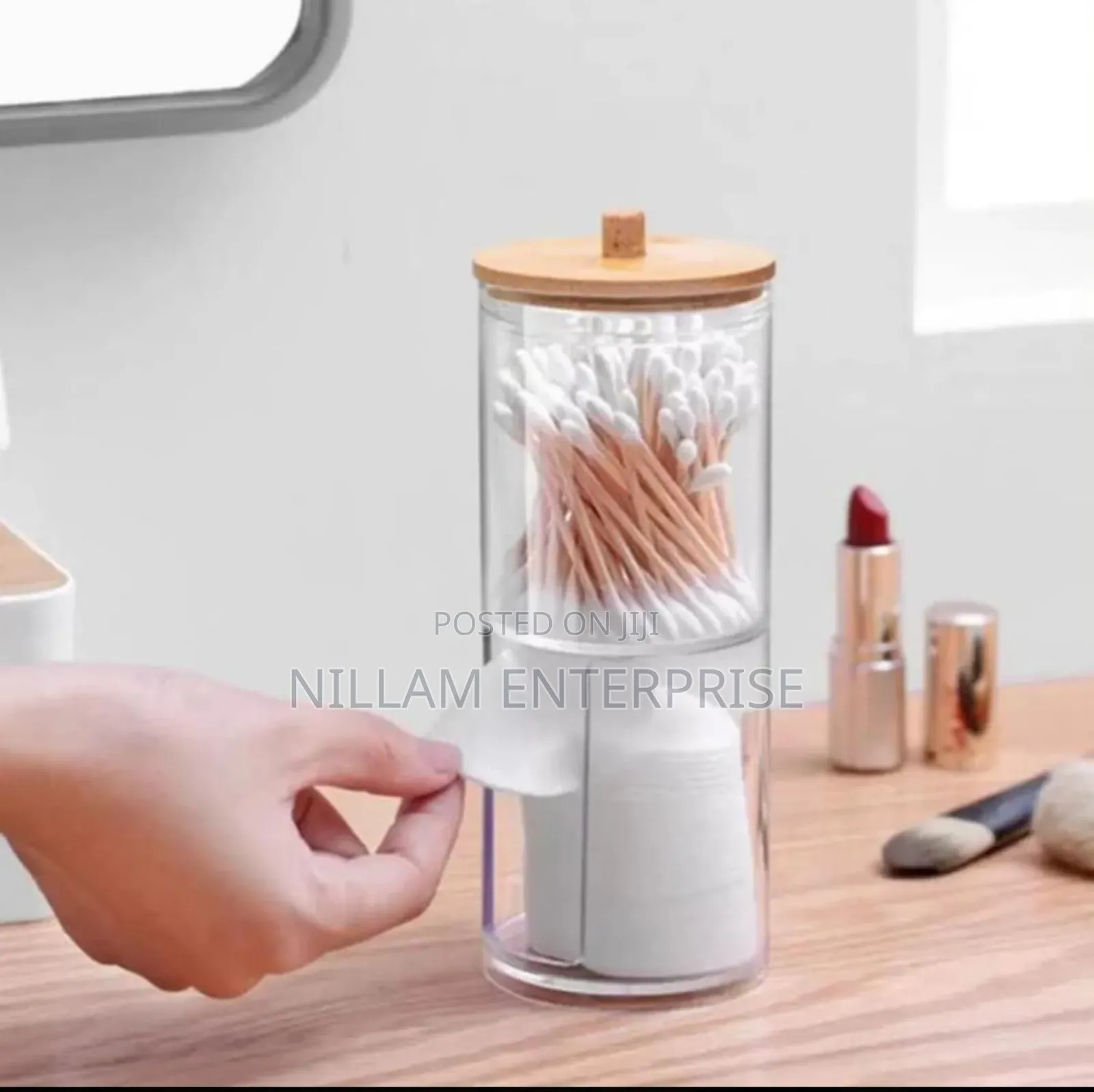 2pc Cotton Pad Holder Jars