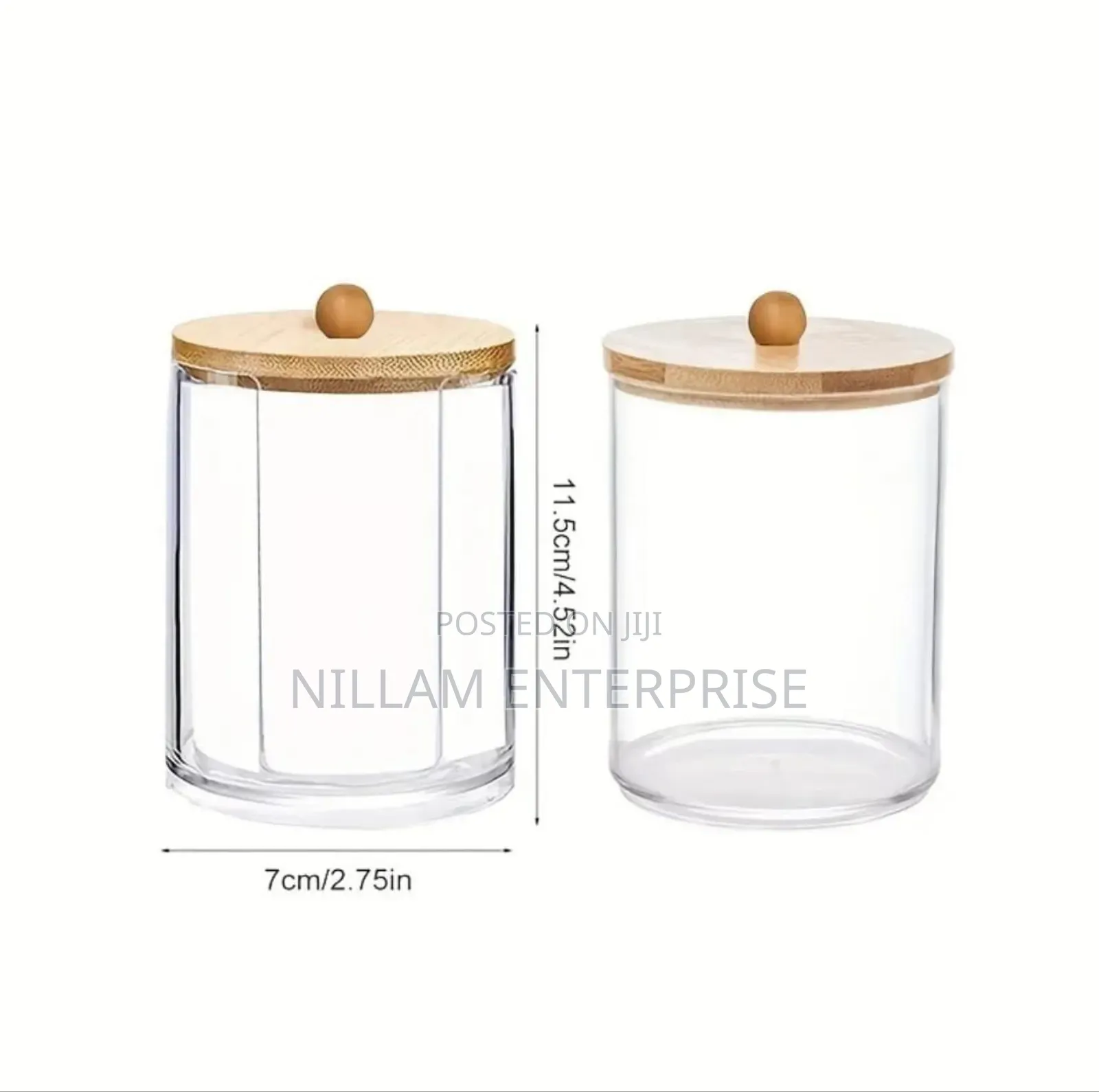 2pc Cotton Pad Holder Jars