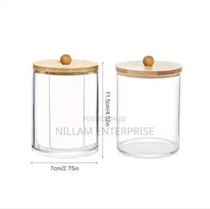 2pc Cotton Pad Holder Jars