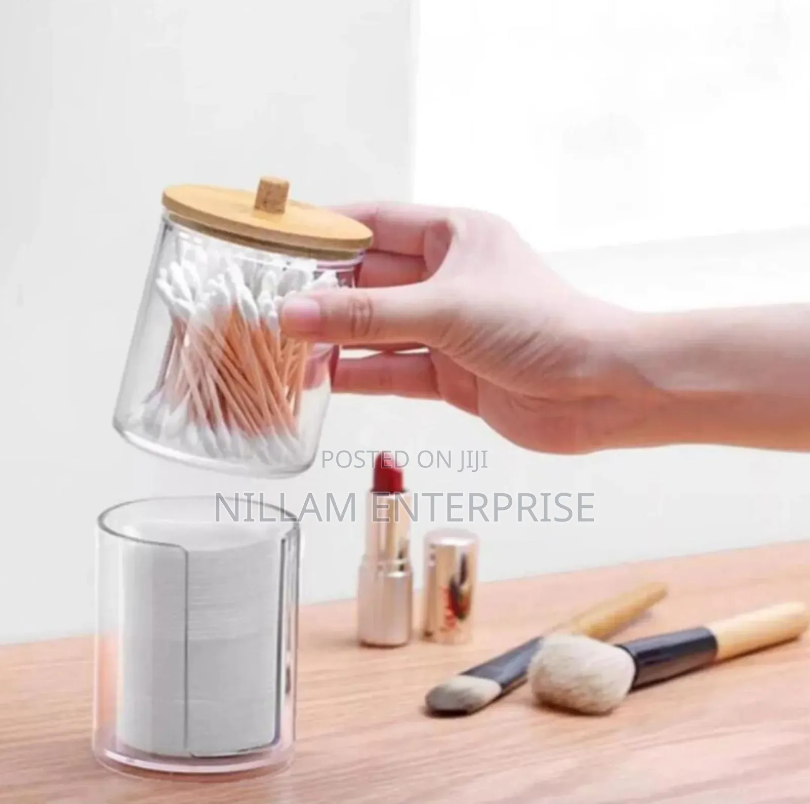 2pc Cotton Pad Holder Jars