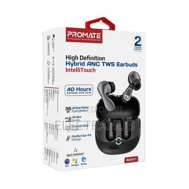 Promate Baton High-Definition Hybrid Anc TWS Earbuds - thumbnail 4