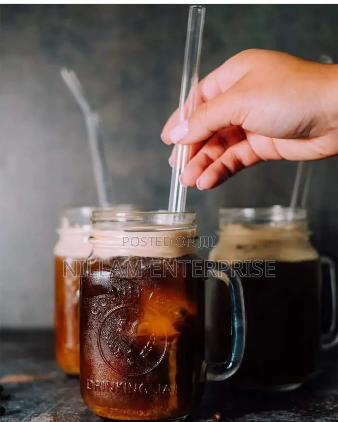 4 PCS Reusable Glass Straws