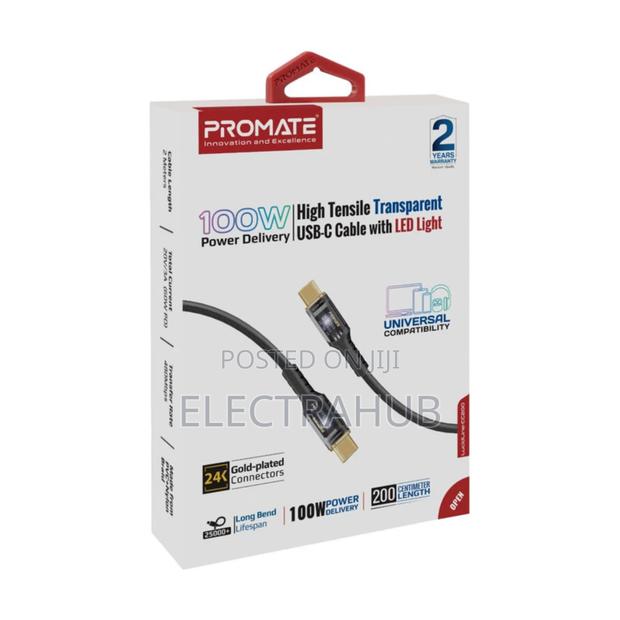 Promate Lucidline-Cc200
100W Power Delivery USB-C Cable - main view