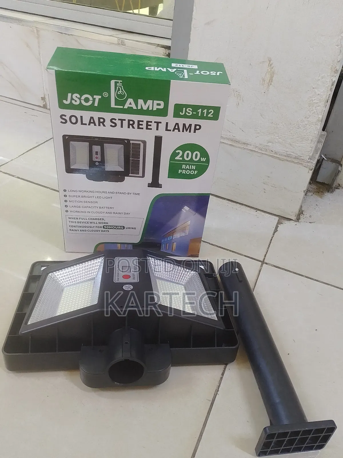 Jsot 200w Js-112 Motion Sensor Solar Street Light/Lamp