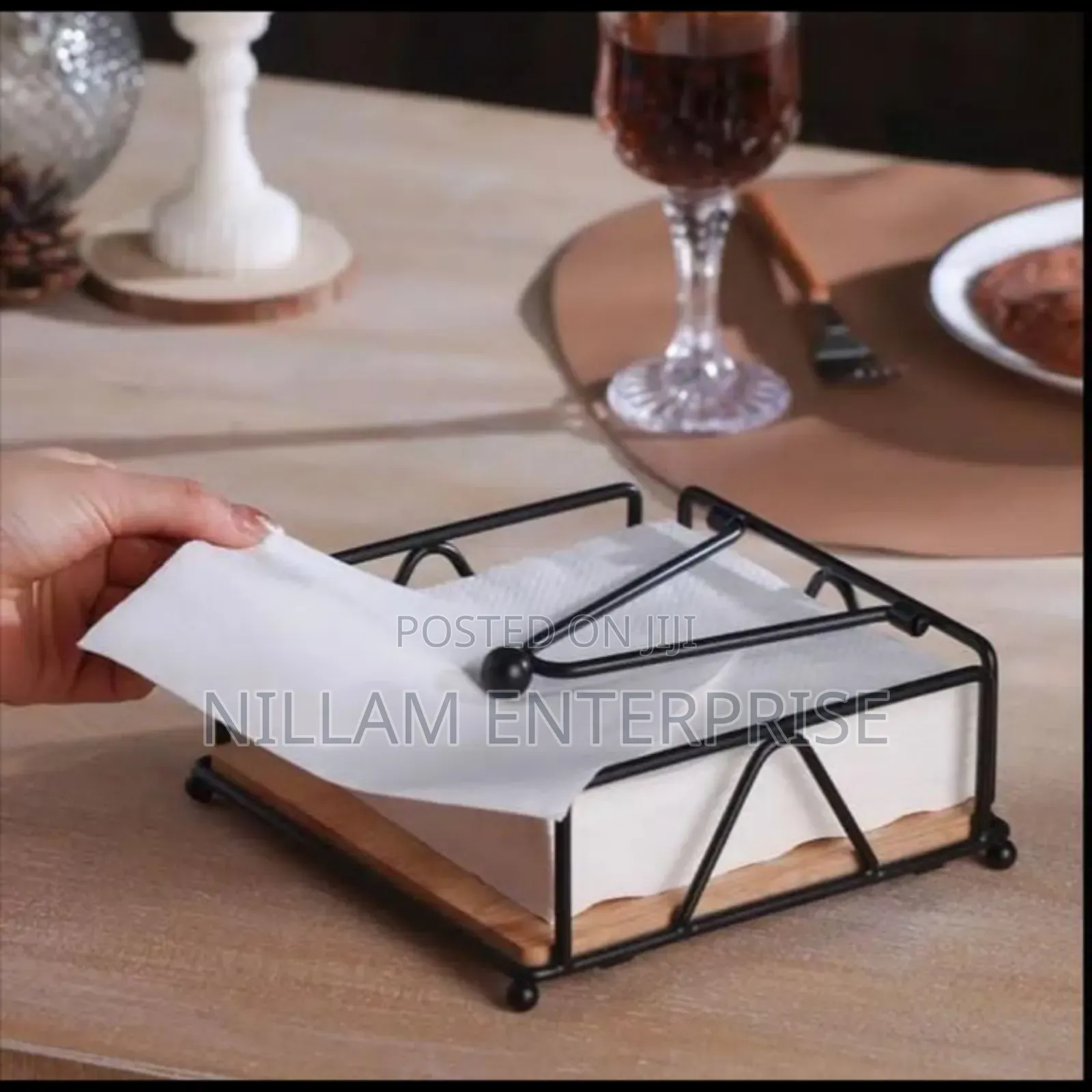 Luxury Metallic Serviette Holder