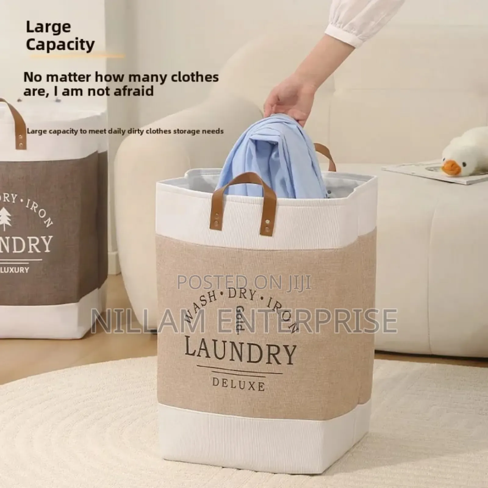 Large Capacity Foldable Laundry Deluxe Basket*