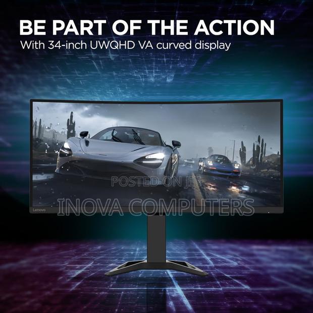 Lenovo G34w-30 34" UWQHD Curved Gaming Monitor