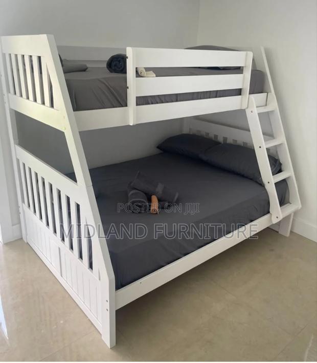 White Hardwood Double Decker - main view