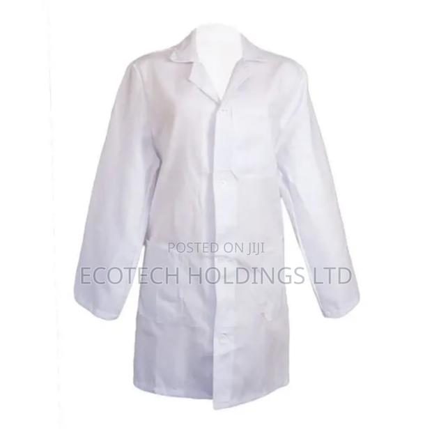 Unique White Cotton Dust Coat Rd3kj - thumbnail 2