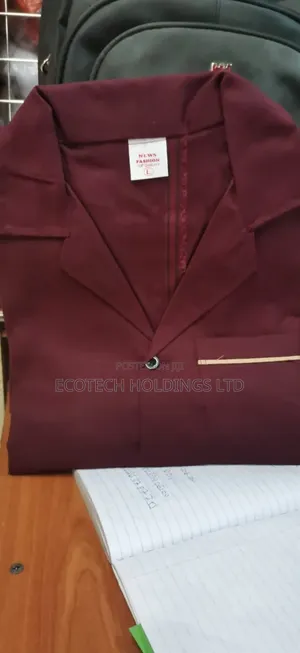 Maroon Cotton Dust Coat Rf8hf