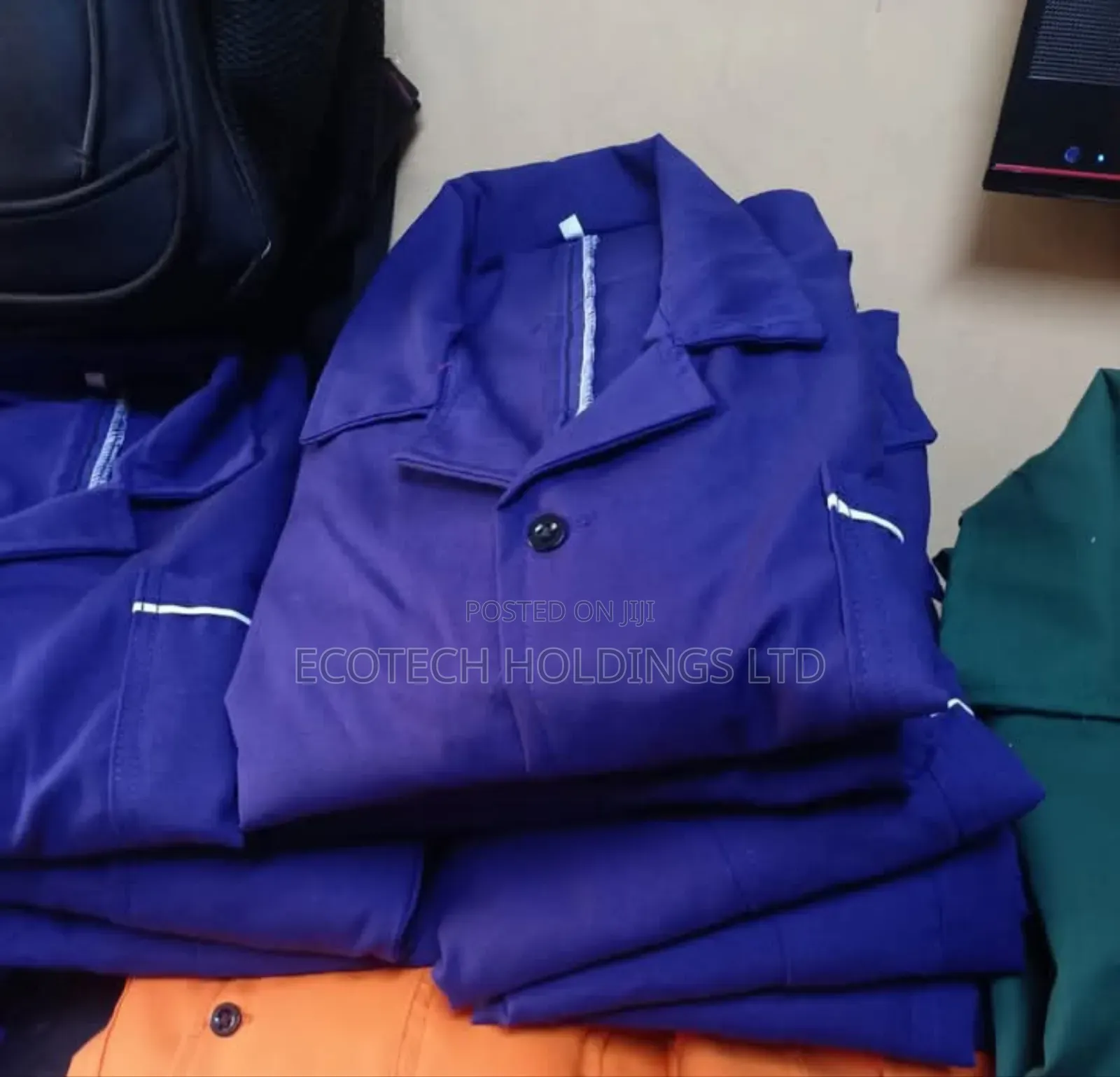 Navy Blue Quality Dust Coat Qz6gv