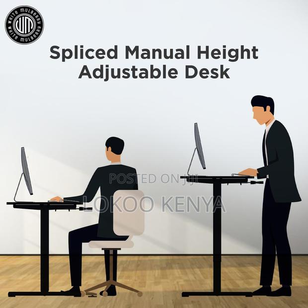 Office Desk: White Electric Adjustable Office Desk - thumbnail 3