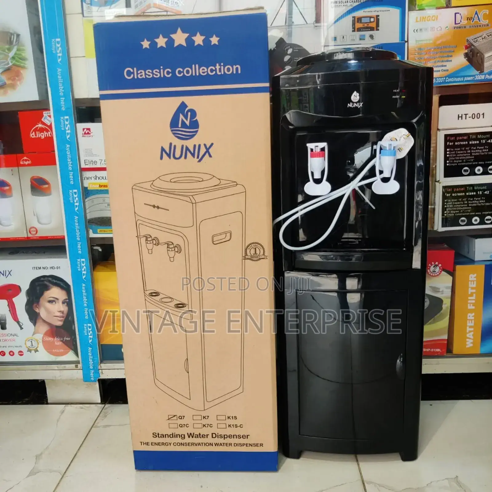 Nunix Dispenser Hot and Normal Q7 Black