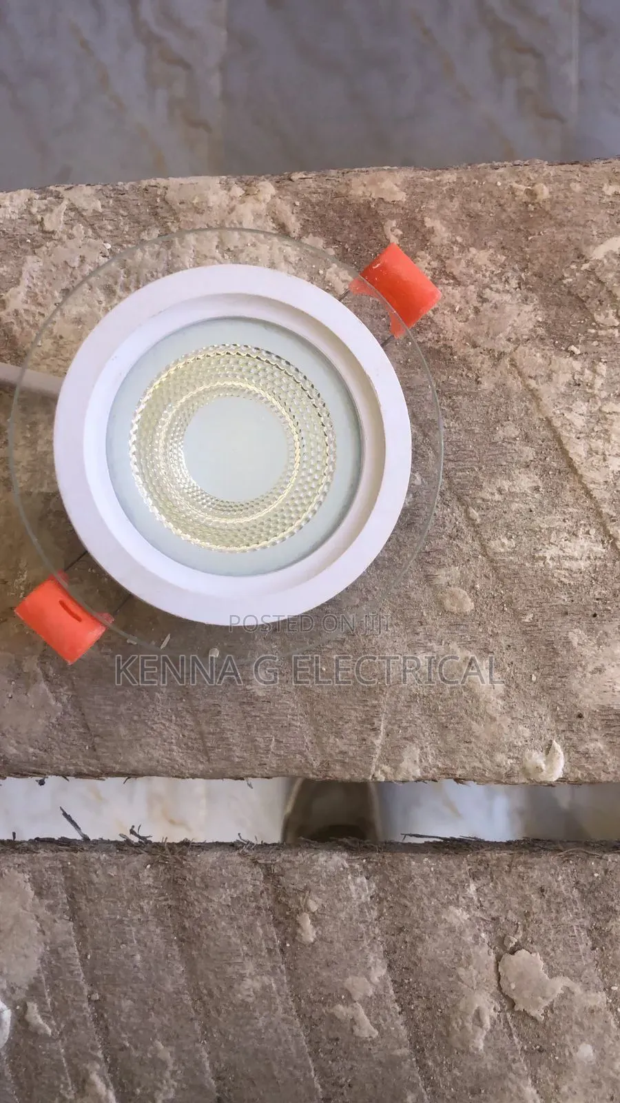 LED Glass Downlight Concealed Circular COB Panel Light
