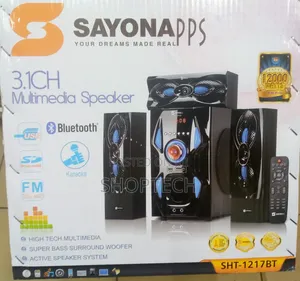Sayona 3.1 Channel Subwoofer SHT 1217BT, 12000W P.M.P.O