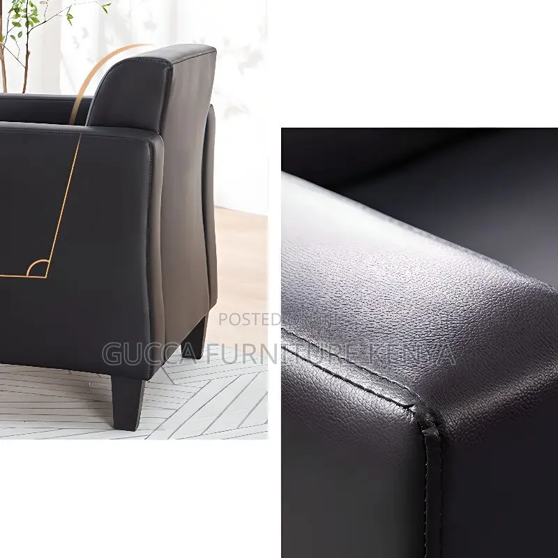 Sofas:5-Seater Trendy Lumber Executive Leather Office Sofa