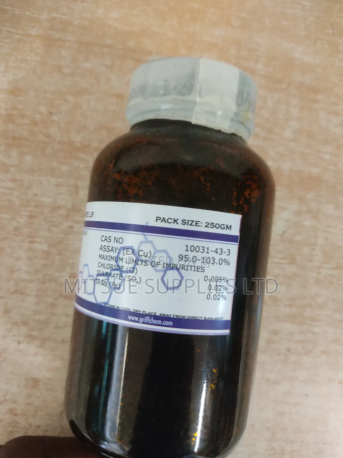 Cupric Nitrate Trihydrate Extra Pure 250G