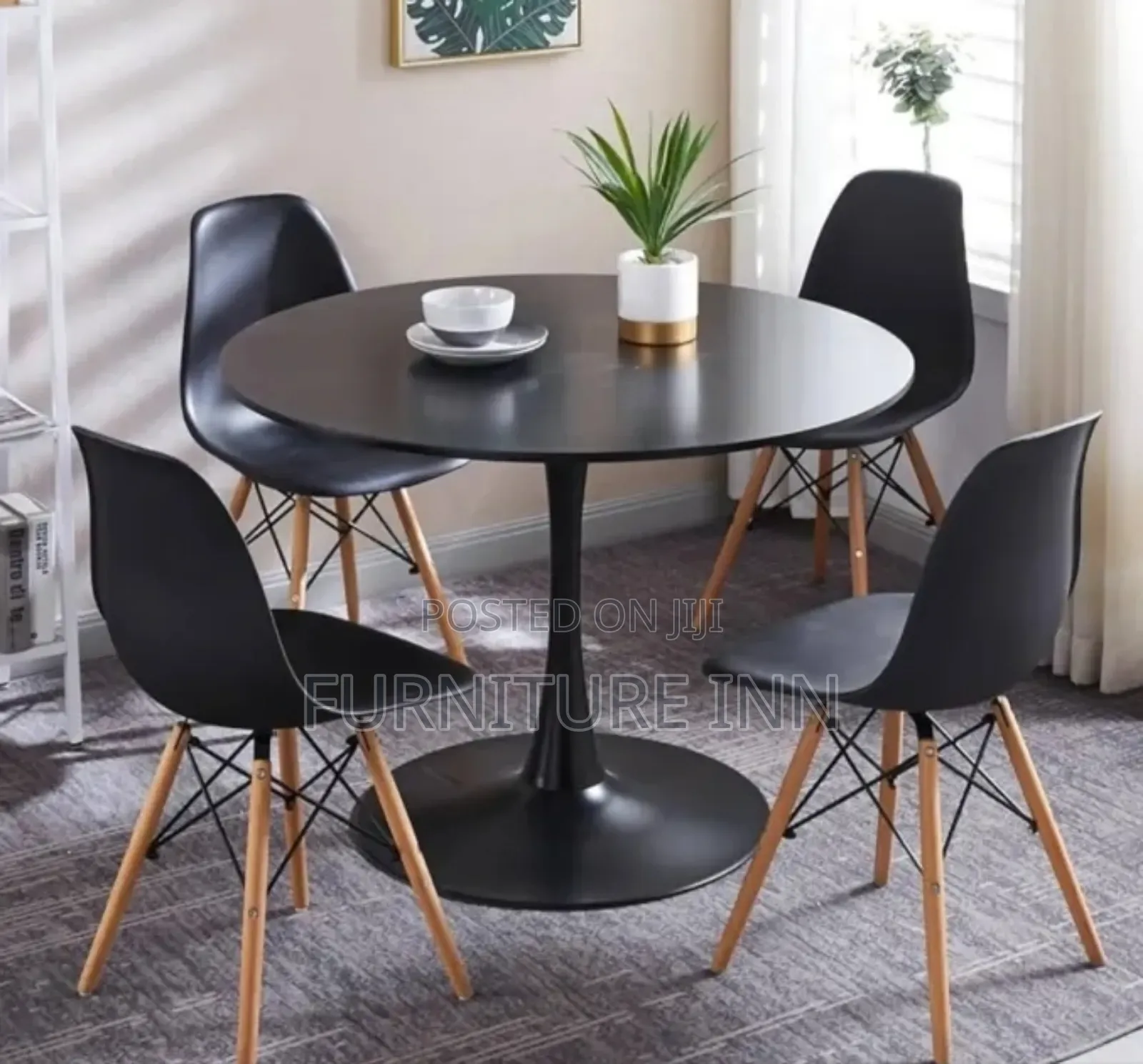Stylish Eames Dining Set,Table + 4 Seats