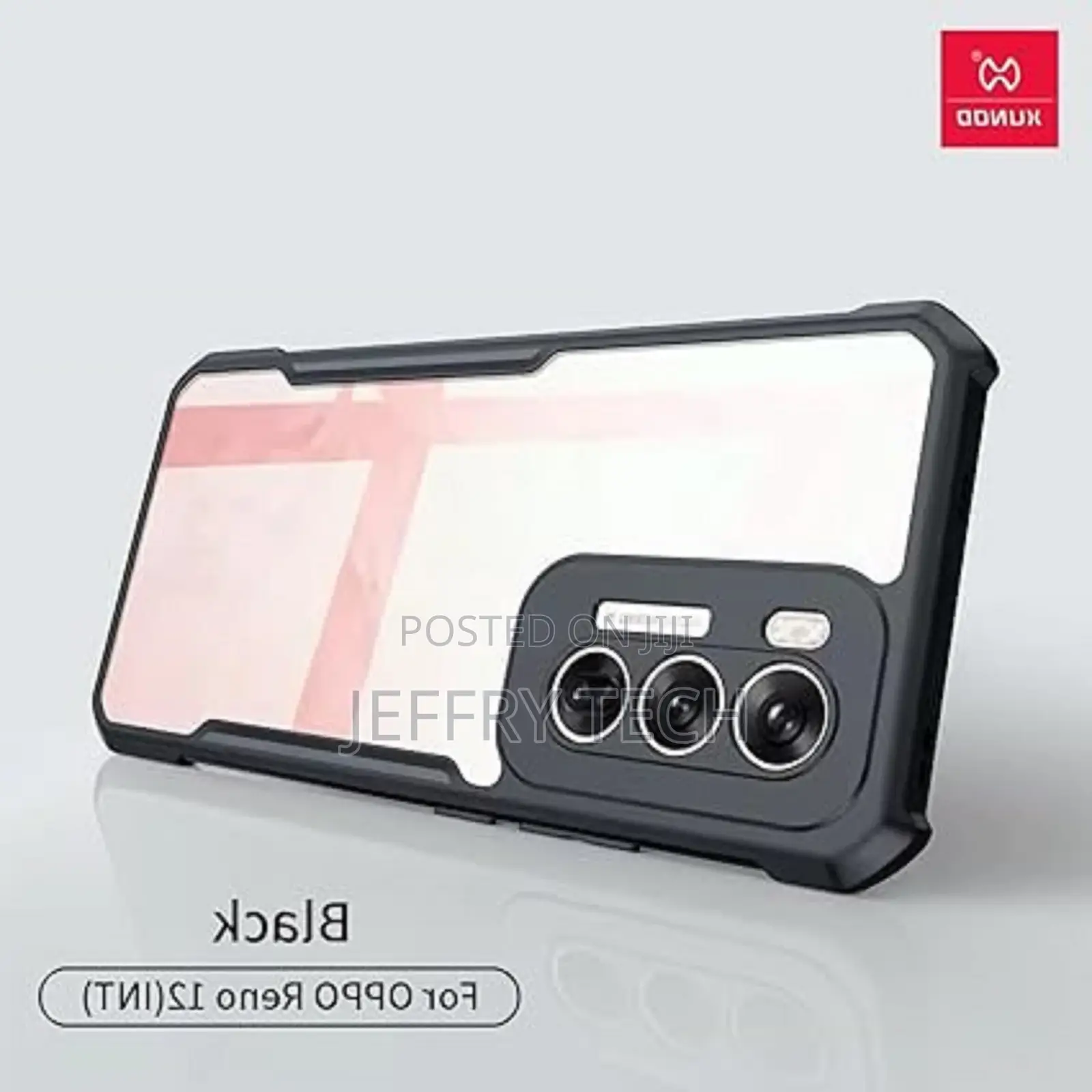 Xundd Cover Case for Oppo Reno 12 (Armor | Clear PC and TPU)